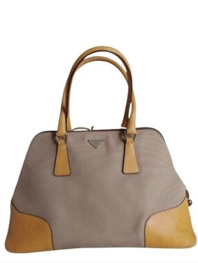 Vintage PRADA Cingliale Dome Canapa Leather Handbag